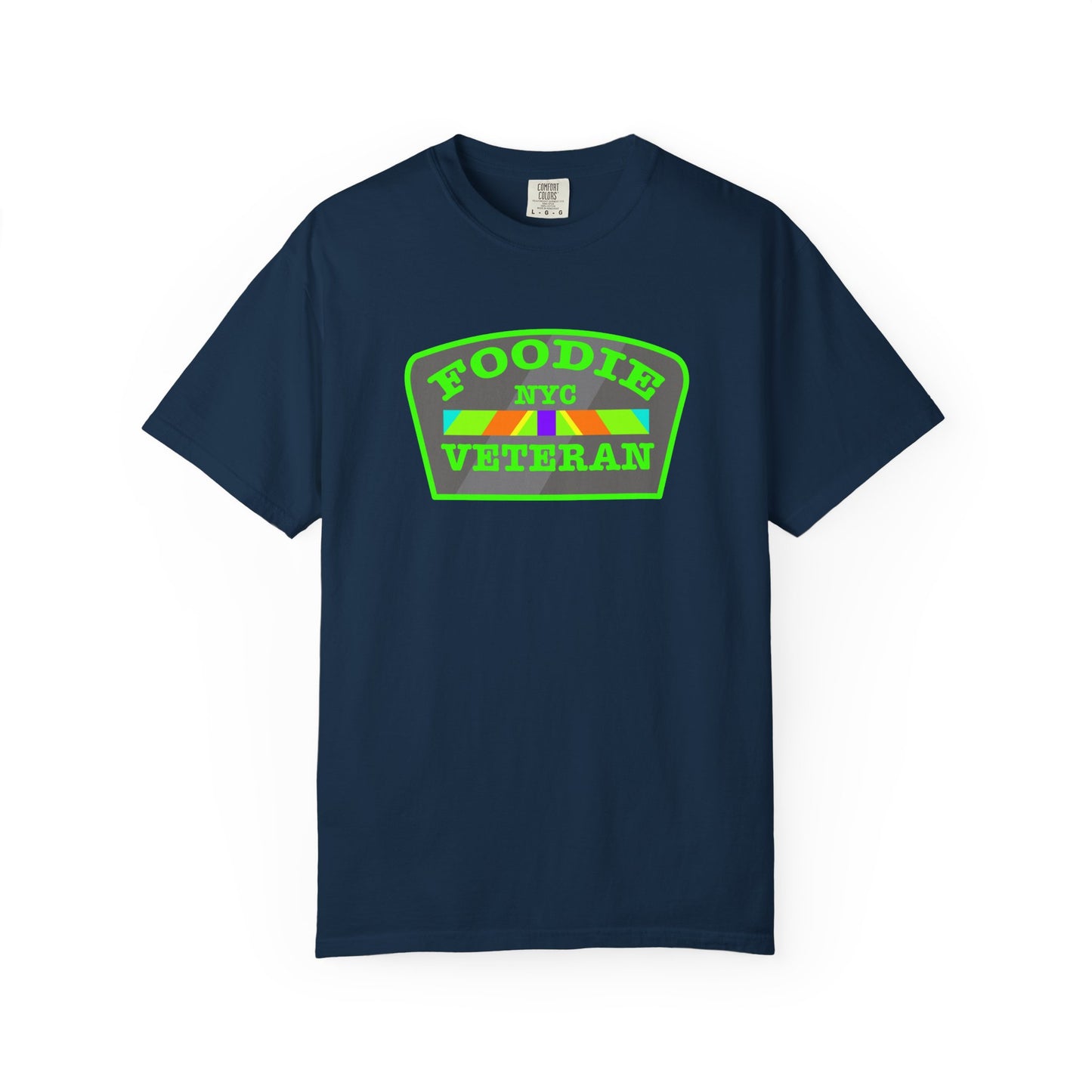 L.O.E.F Foodie Veteran NYC Unisex Tee Shirt (Neon Green)