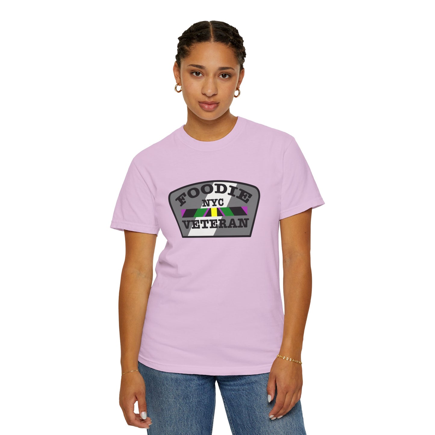 L.O.E.F Foodie Veteran NYC Unisex Tee Shirt (Gray)