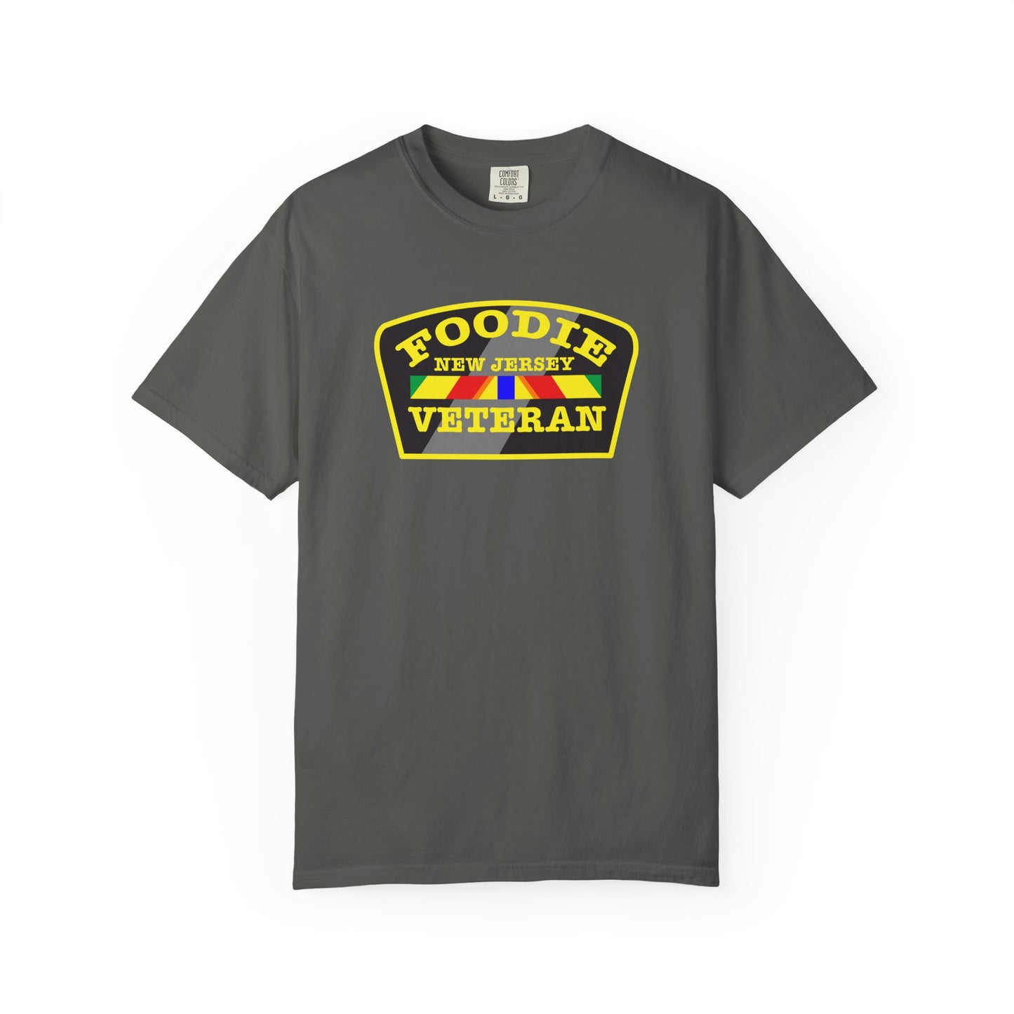 L.O.E.F Foodie Veteran NEW JERSEY Unisex Tee Shirt (Yellow)