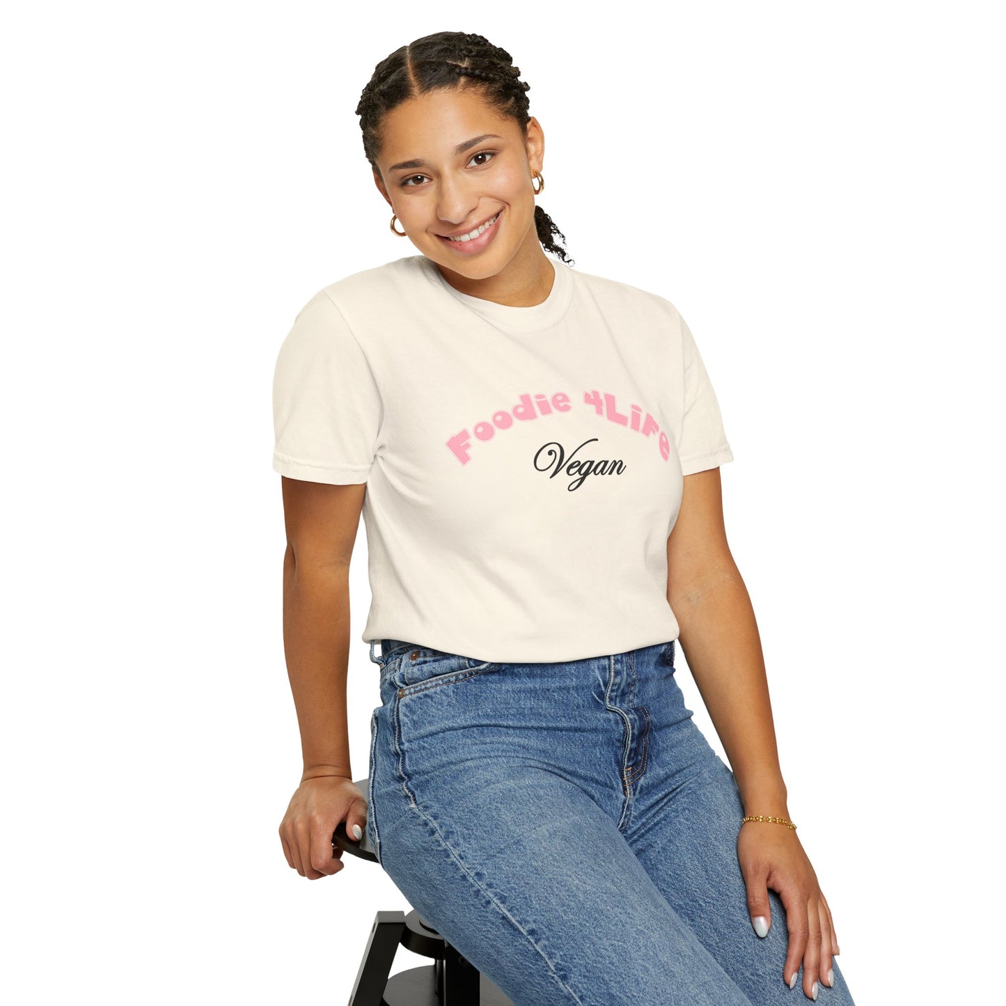 L.O.E.F Foodie 4Life Vegan Unisex Tee Shirt (Soft Pink)