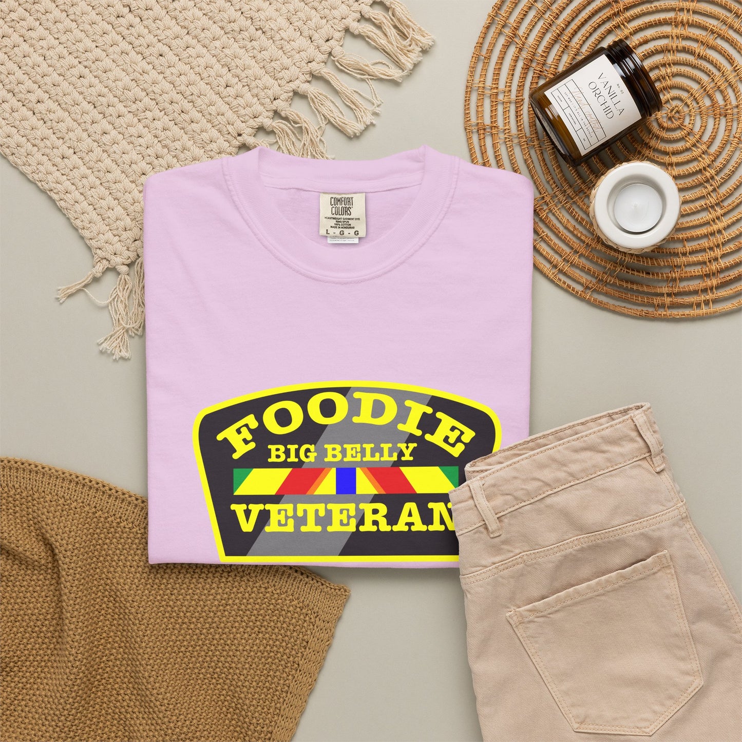L.O.E.F Foodie Veteran Big Belly Unisex Tee Shirt
