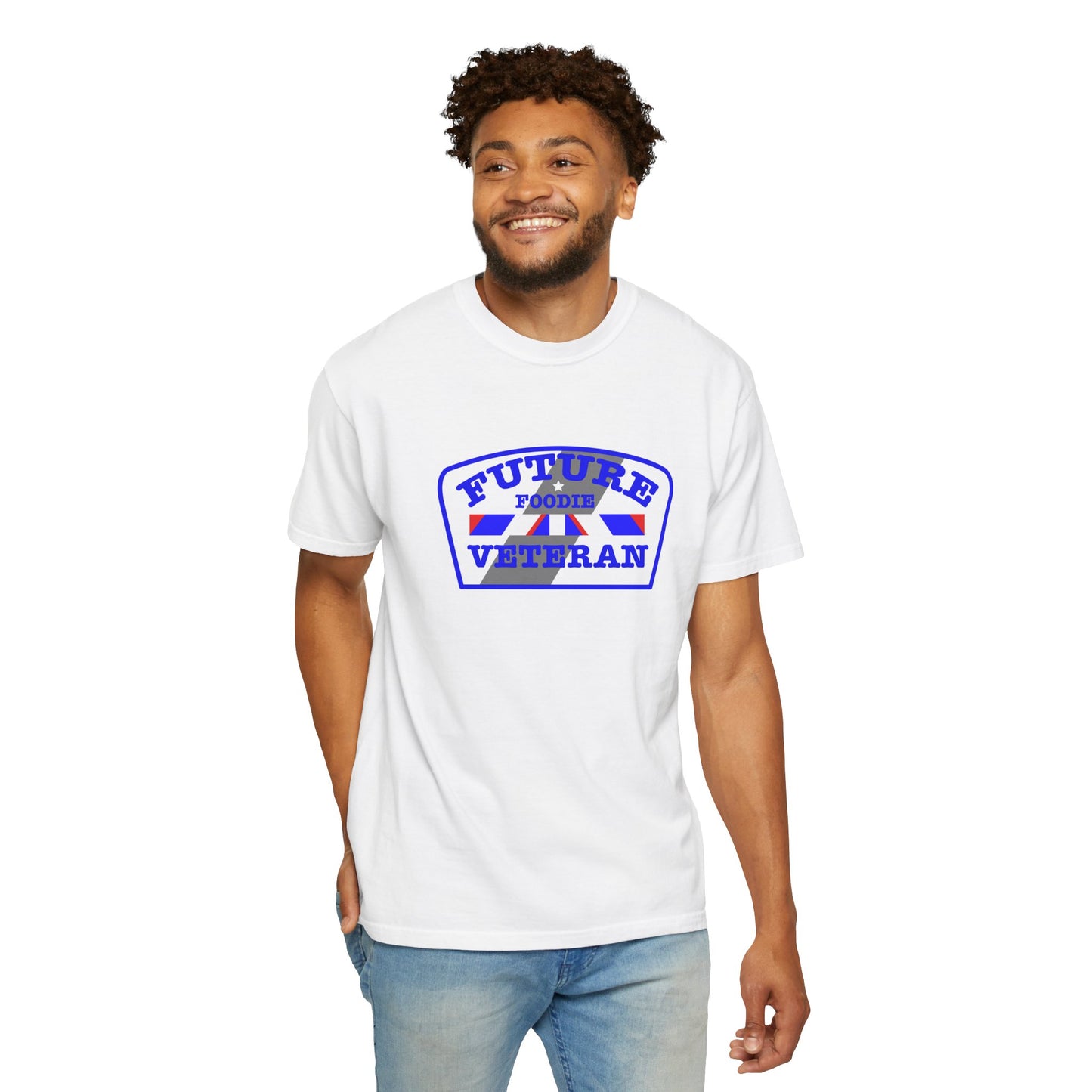 L.O.E.F Future Foodie Veteran Unisex Tee Shirt (Blue)