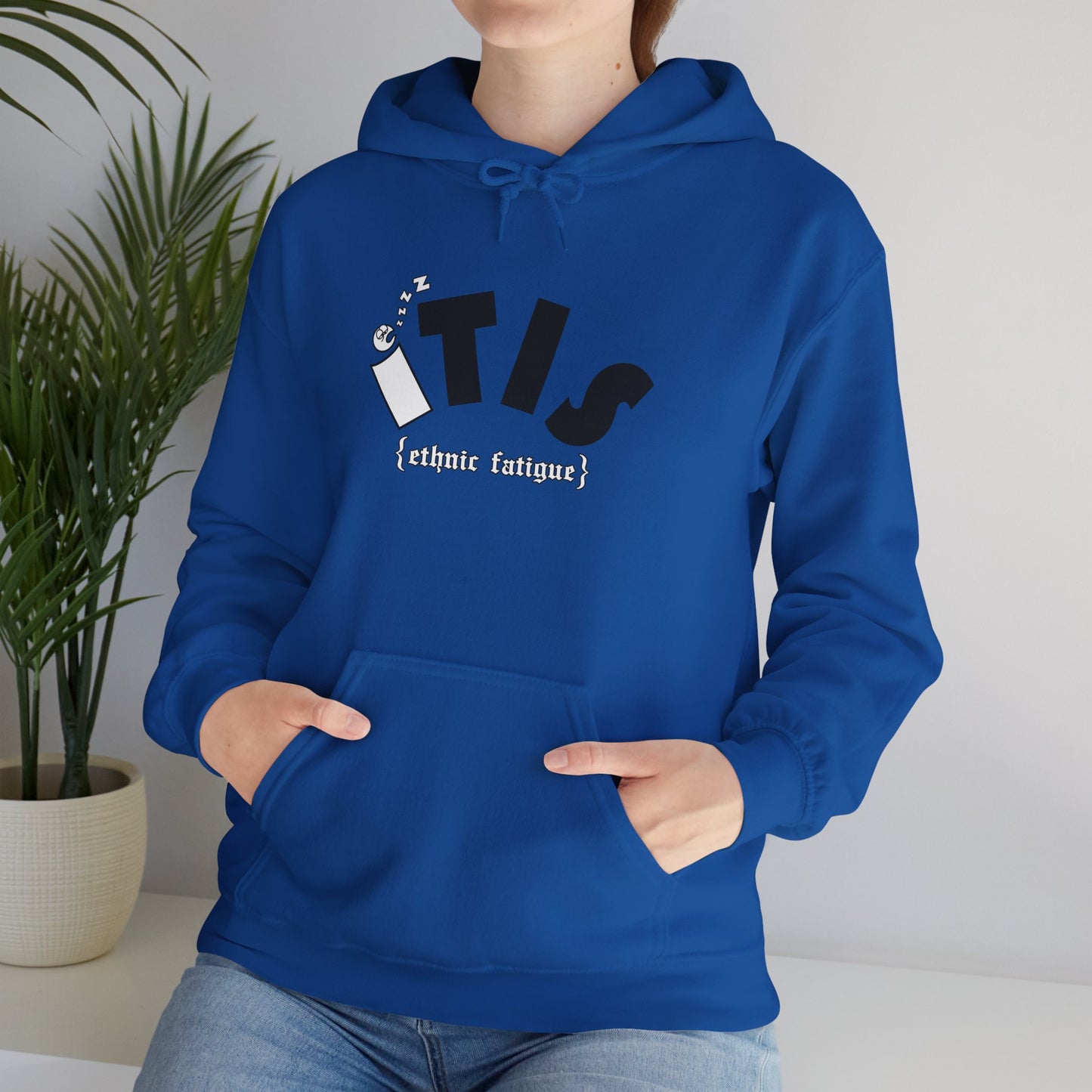 L.O.E.F ITIS Unisex Hooded Sweatshirt (White and Black)