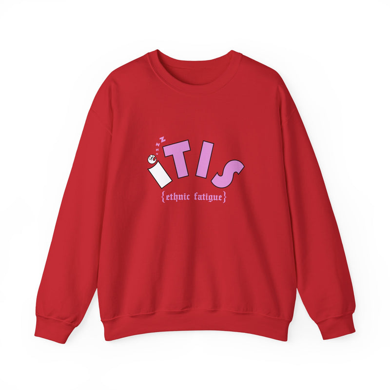 L.O.E.F ITIS Unisex Sweatshirt (White and Pink)