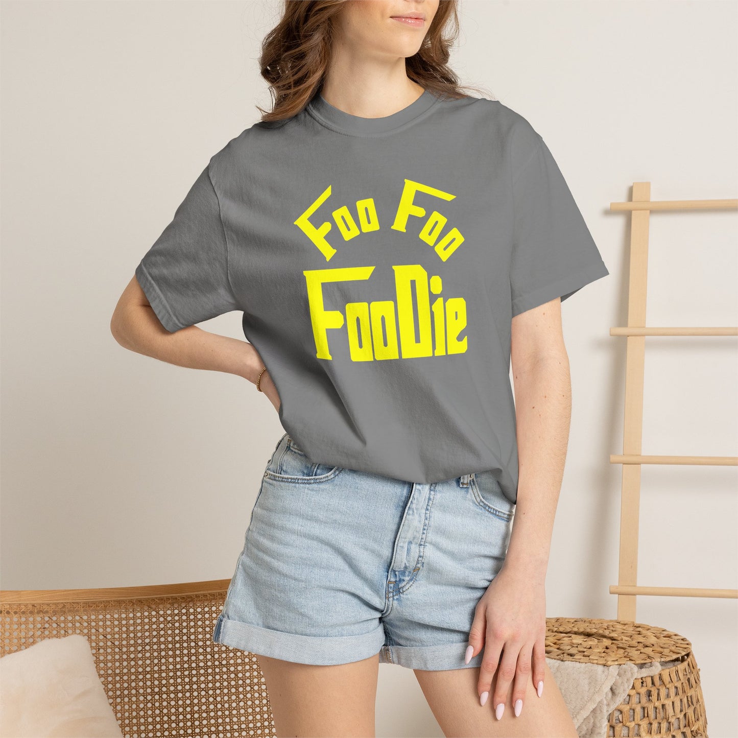 L.O.E.F FOO FOO FOODIE Unisex Tee shirt (Yellow)