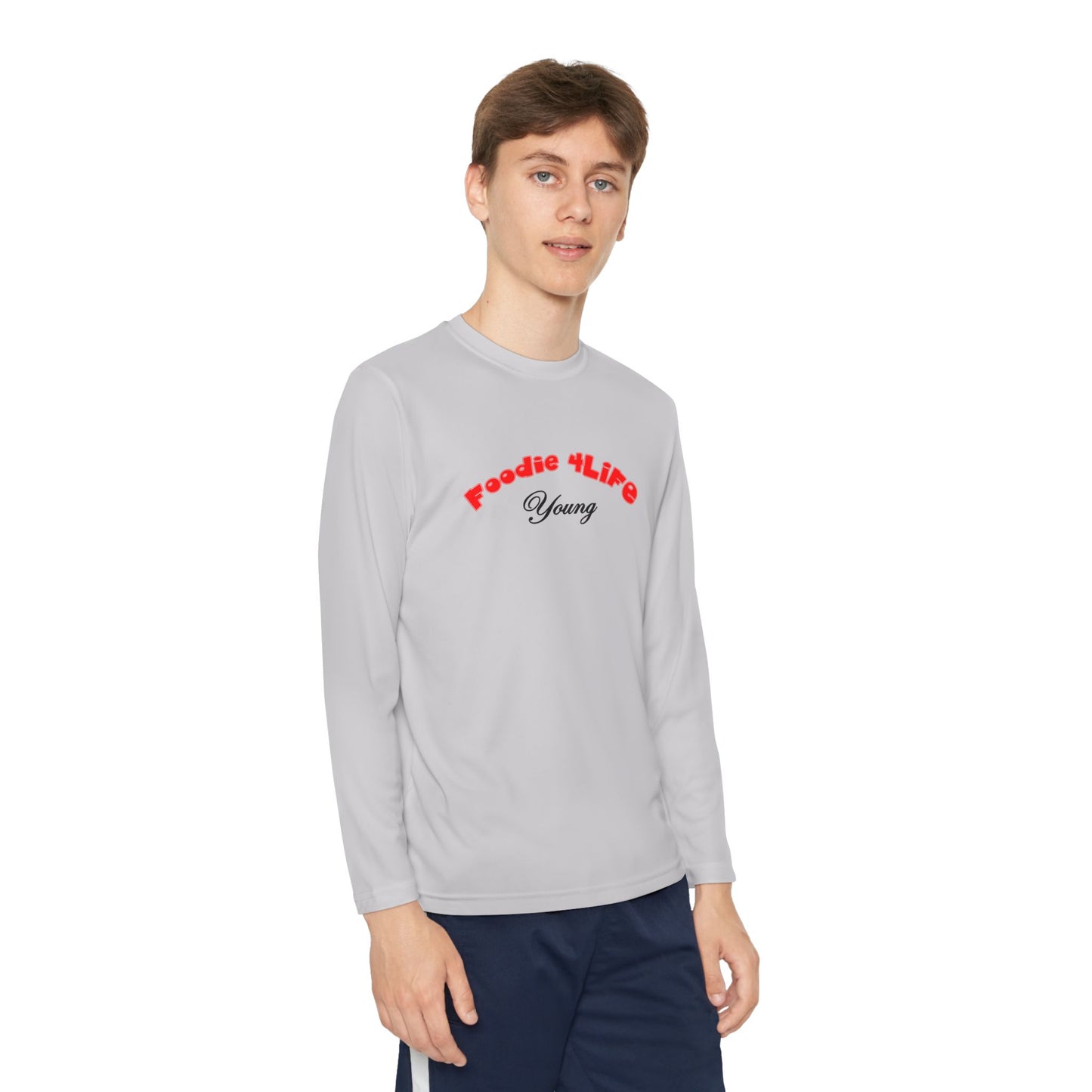 L.O.E.F Foodie 4Life Young Long Sleeve Tee  (Fiery Red)