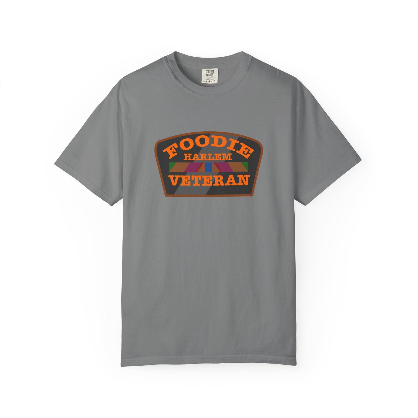 L.O.E.F Foodie Veteran HARLEM Unisex Tee Shirt (Orange)