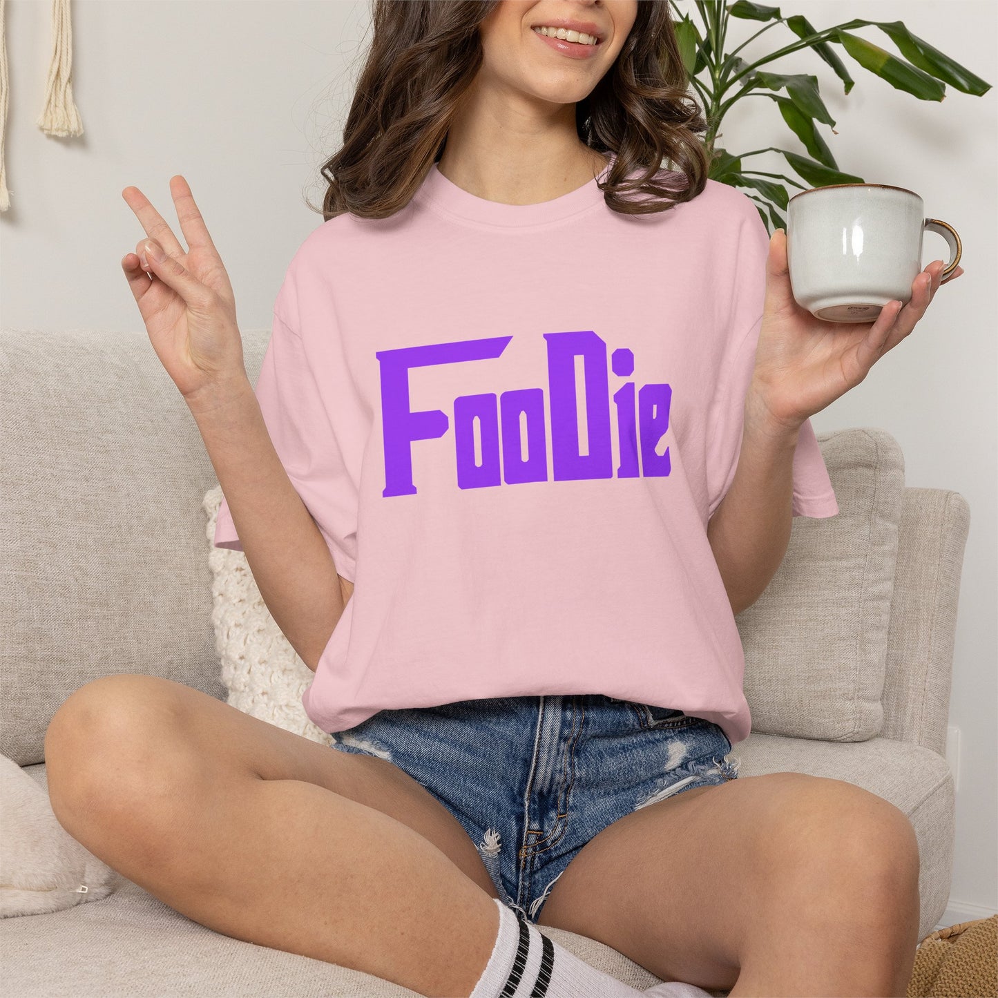LO.E.F Foodie Unisex Tee Shirt (Bright Purple)