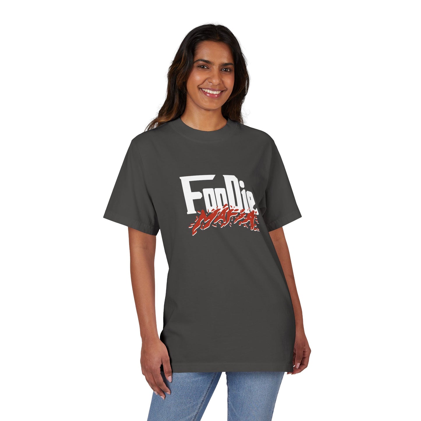 L.O.E.F White Foodie Mafia Unisex Tee shirt (Blood Orange)