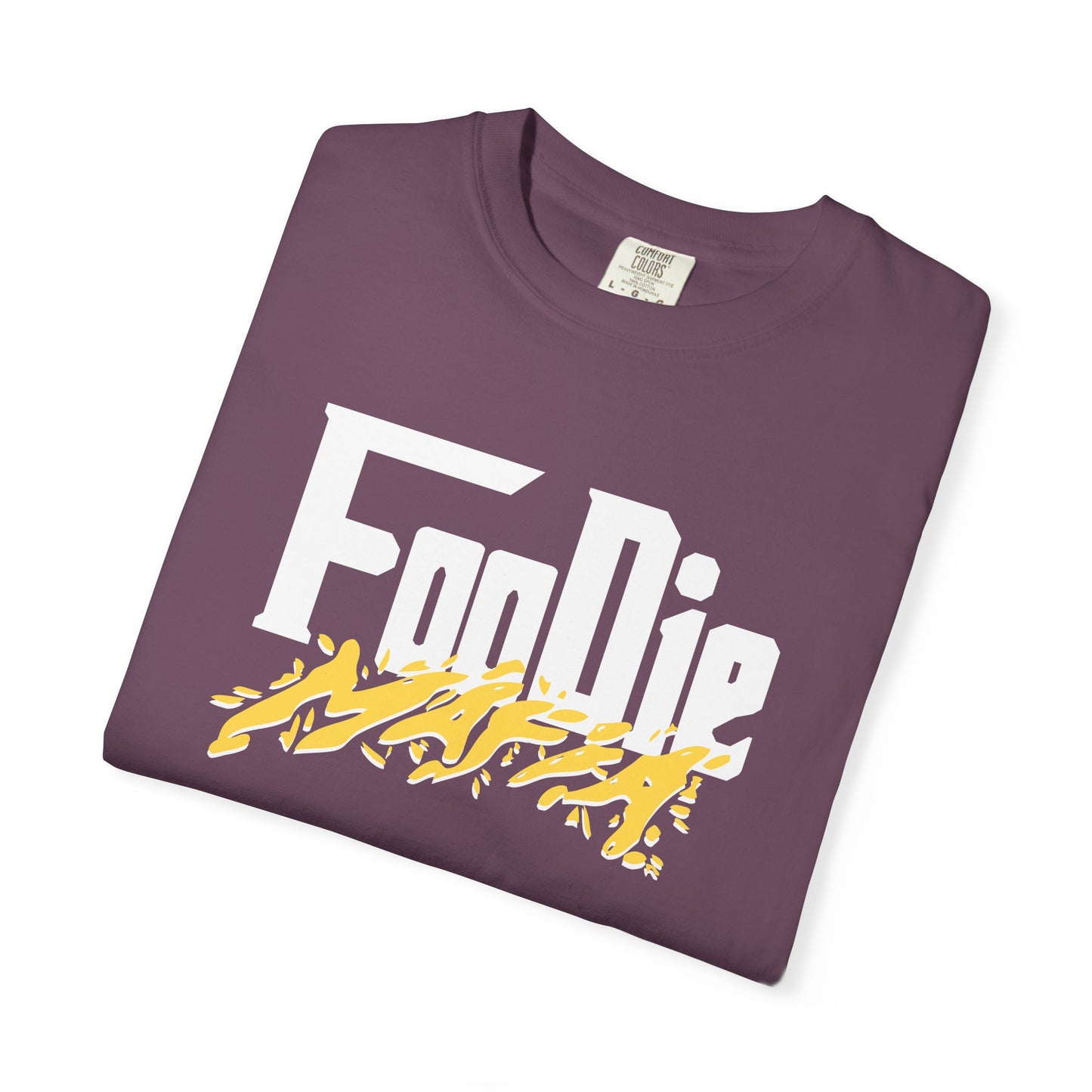 L.O.E.F White Foodie Mafia Unisex Tee Shirt (Yellow)