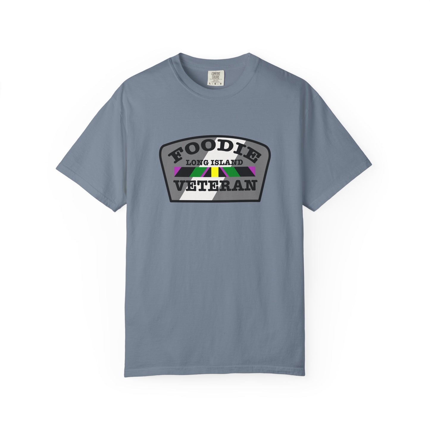 L.O.E.F Foodie Veteran Long Island Unisex Tee Shirt (Gray)
