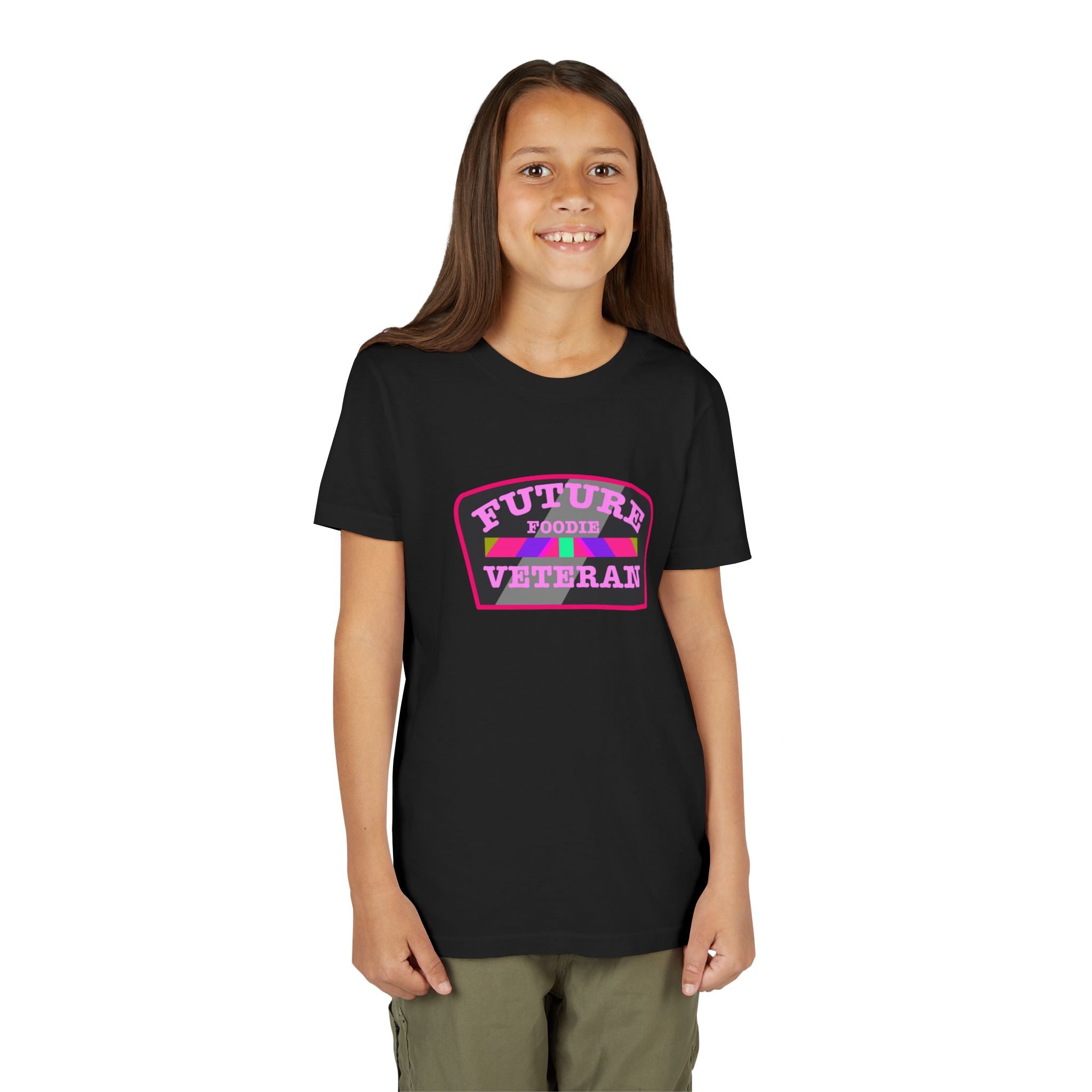 L.O.E.F Future Foodie Veteran Kids Tee Shirt (Pink)