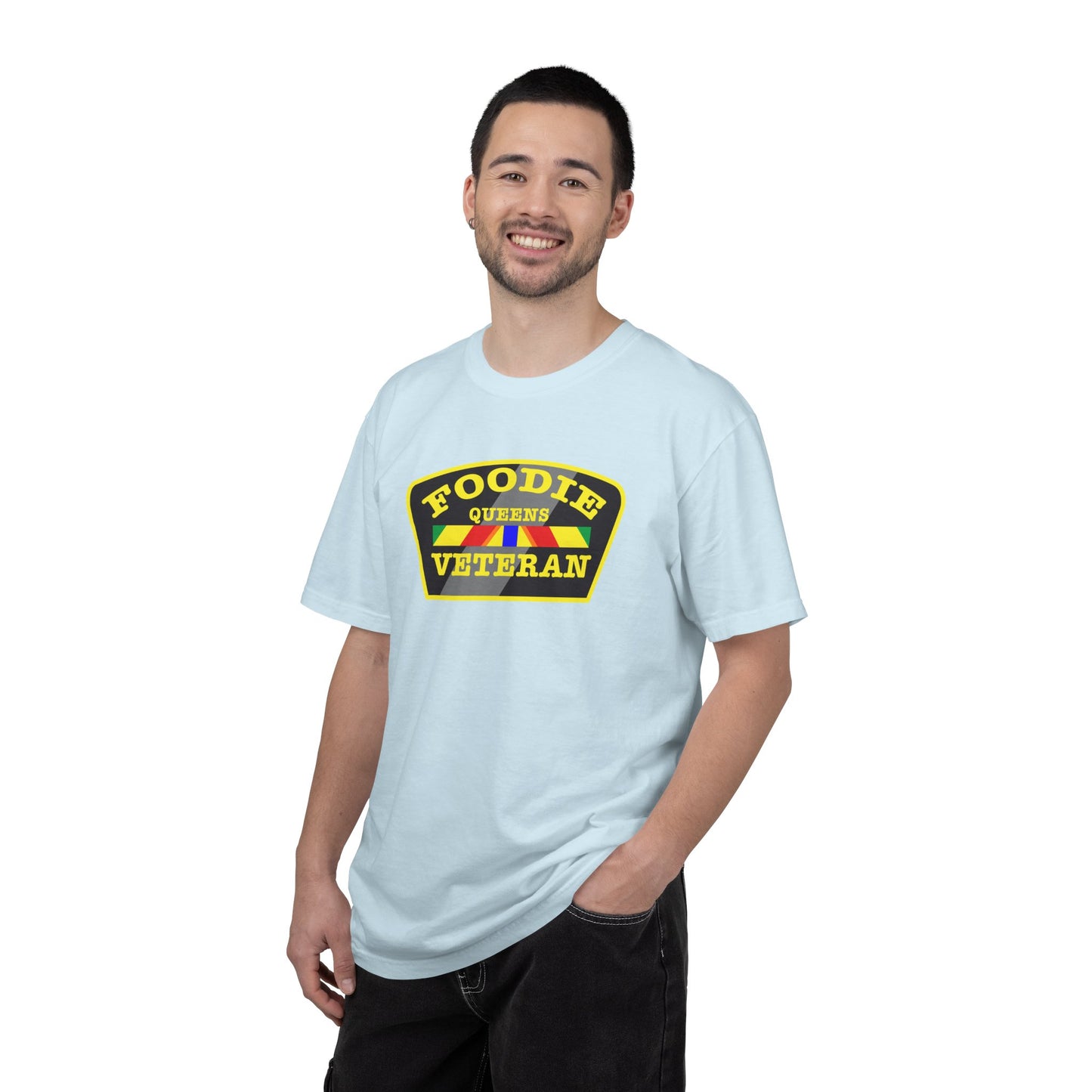 L.O.E.F Foodie Veteran QUEENS Unisex Tee Shirt (Yellow)