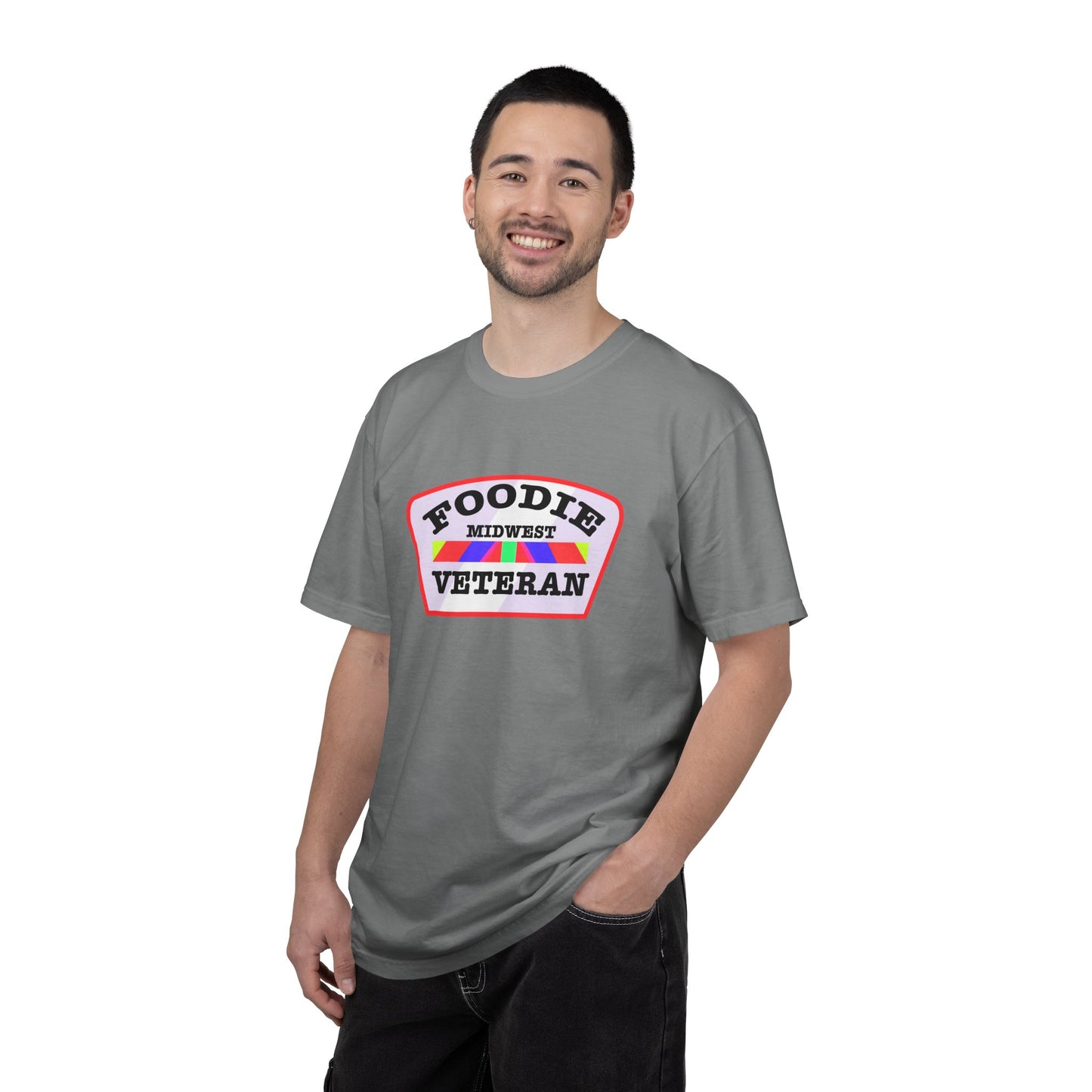 L.O.E.F Foodie Veteran MIDWEST Unisex Tee Shirt (Soft Pink)