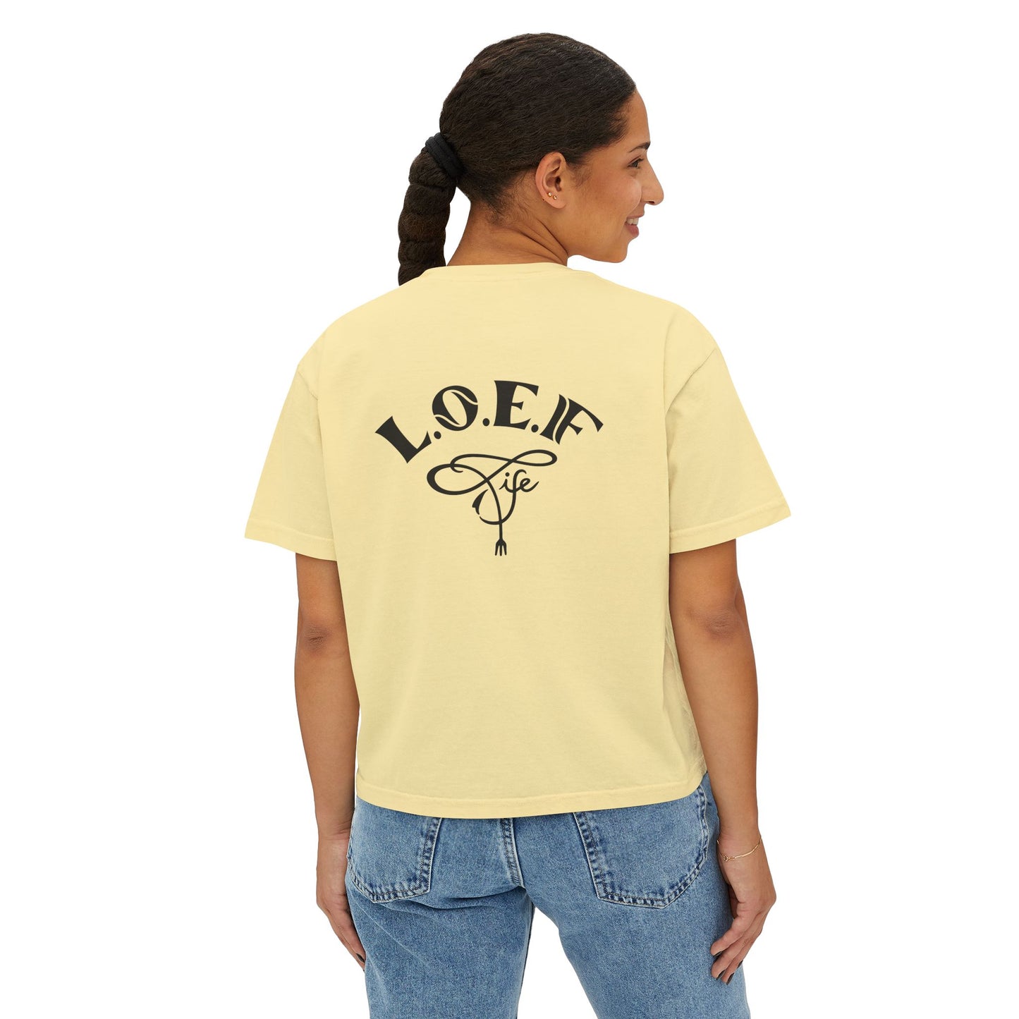 L.O.E.F Foodie 4Life Certified Boxy Tee (Fuchsia)