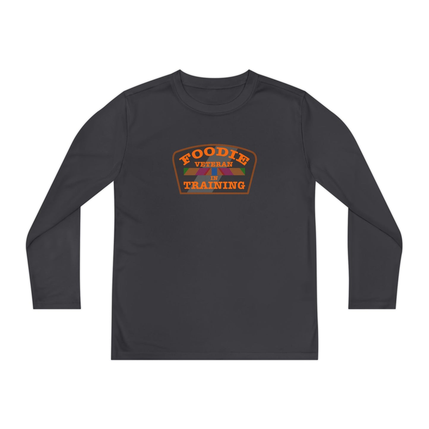 L.O.E.F Foodie Veteran In Training Youth Long Sleeve Tee (Orange)