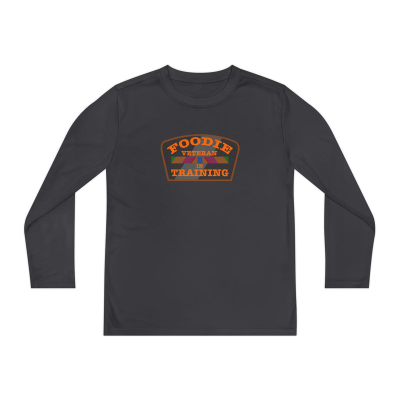 L.O.E.F Foodie Veteran In Training Youth Long Sleeve Tee (Orange)