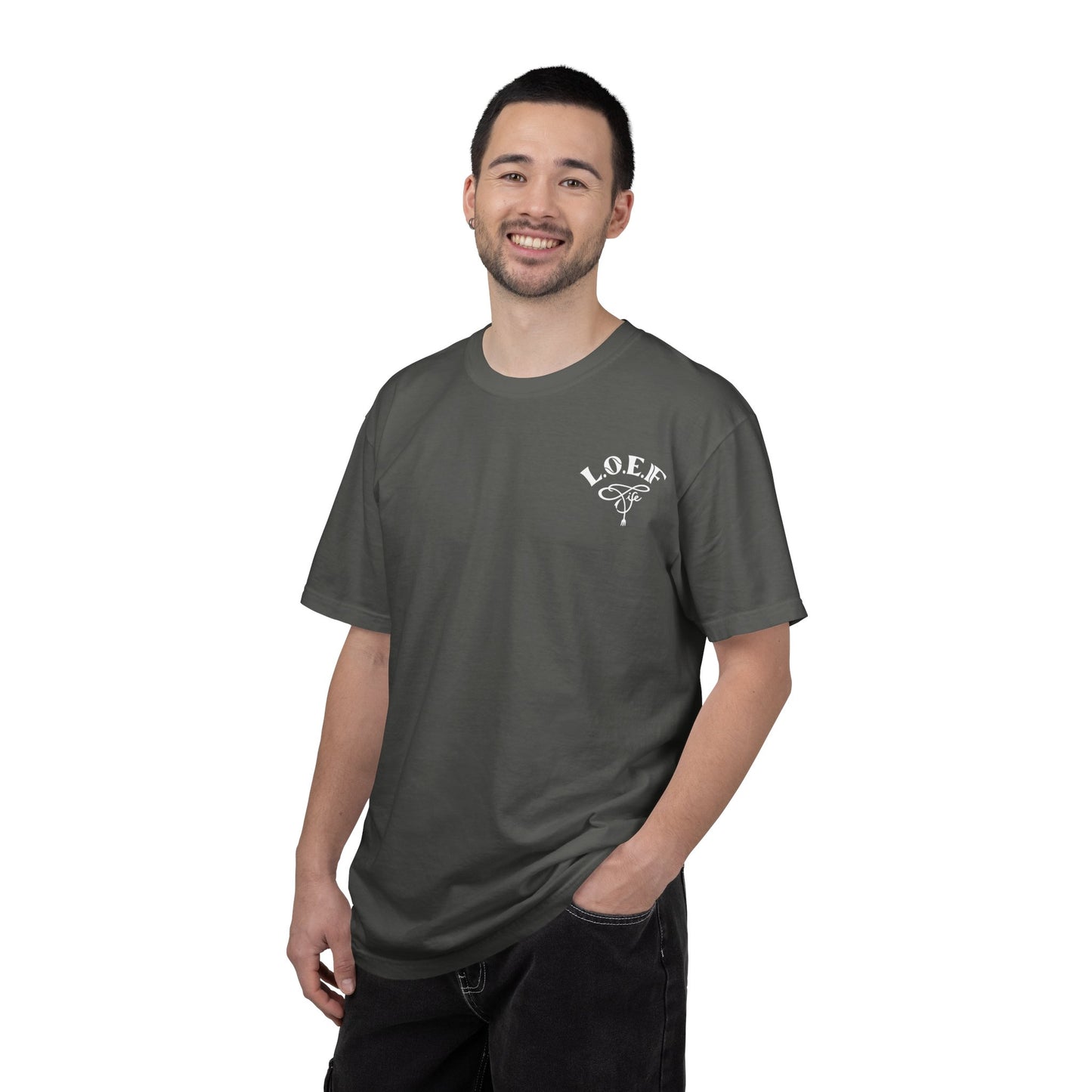 L.O.E.F LIFESTYLE OF EVERYDAY FOODIES Unisex Tee Shirt (White)