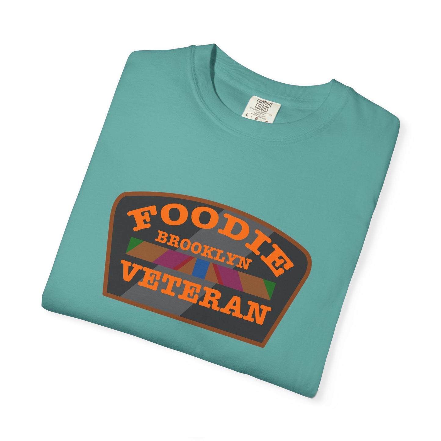 L.O.E.F Foodie Veteran BROOKLYN Unisex Tee Shirt (Orange)