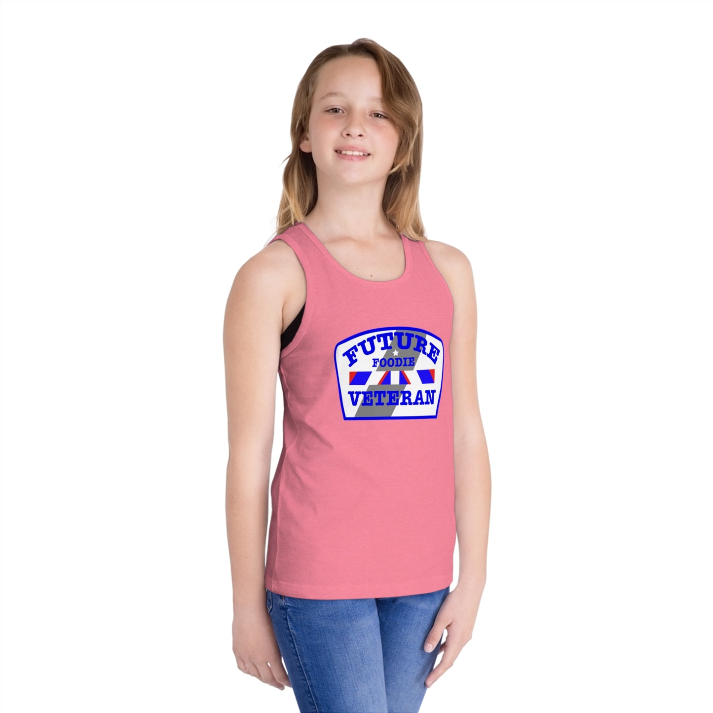 L.O.E.F Future Foodie Veteran Kids Tank Top (Blue)