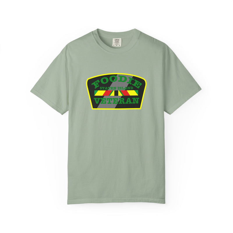 L.O.E.F Foodie Veteran STATEN ISLAND Unisex Tee Shirt (Green)