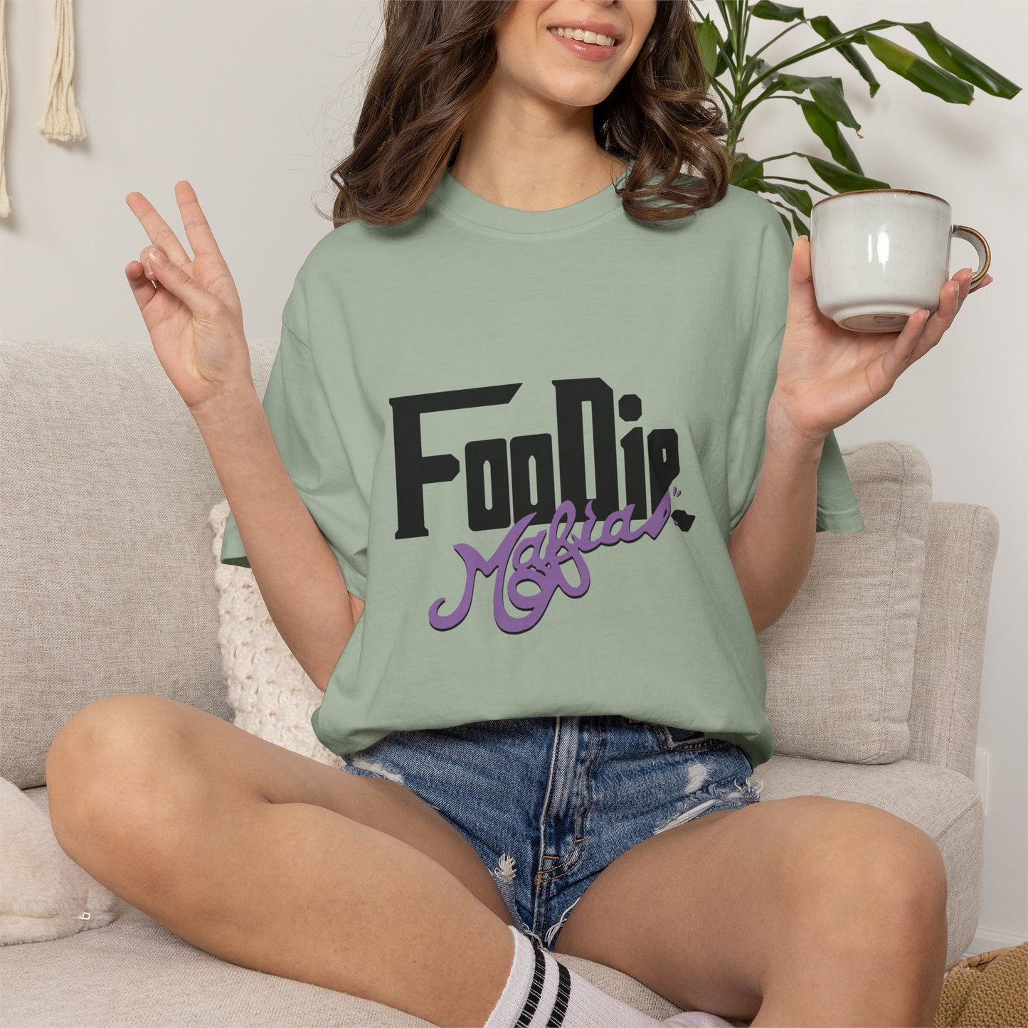 L.O.E.F Foodie Mafia Unisex Tee shirt (Lavender)
