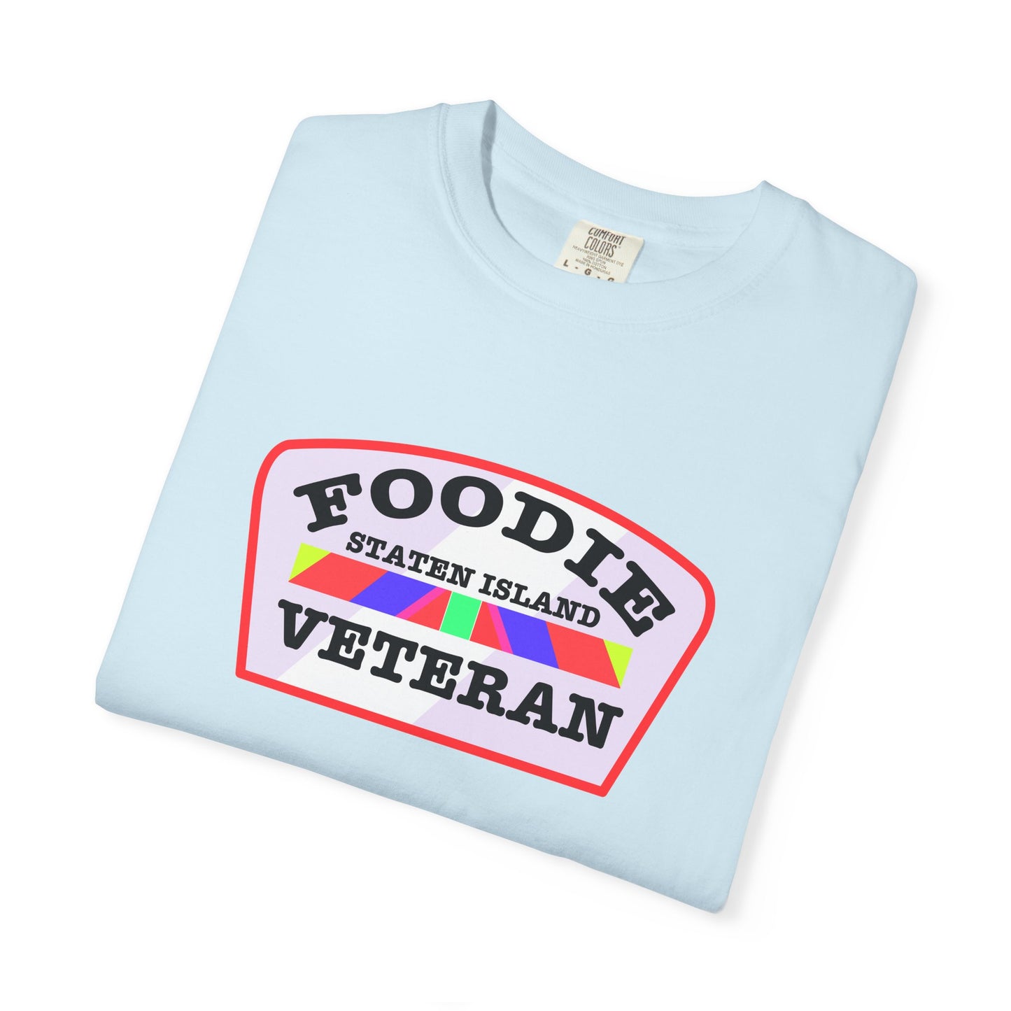 L.O.E.F Foodie Veteran STATEN ISLAND Unisex Tee Shirt (Soft Pink)