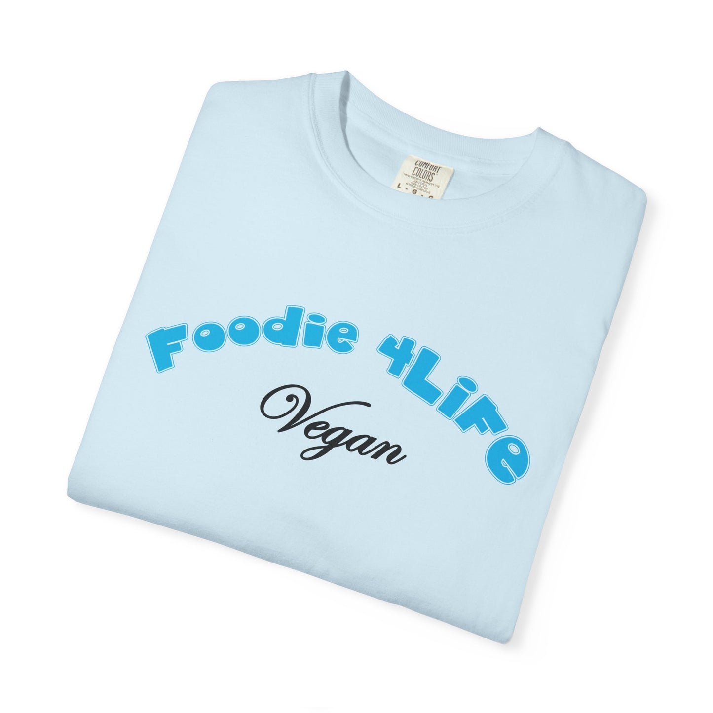L.O.E.F Foodie 4Life Vegan Unisex Tee Shirt (Sky Blue)