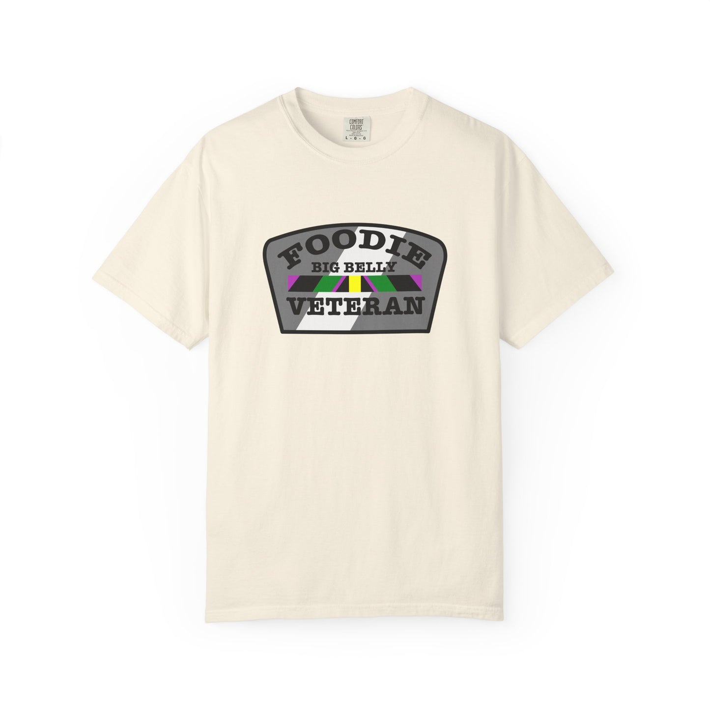 L.O.E.F Foodie Veteran Big Belly Unisex Tee Shirt (Gray)