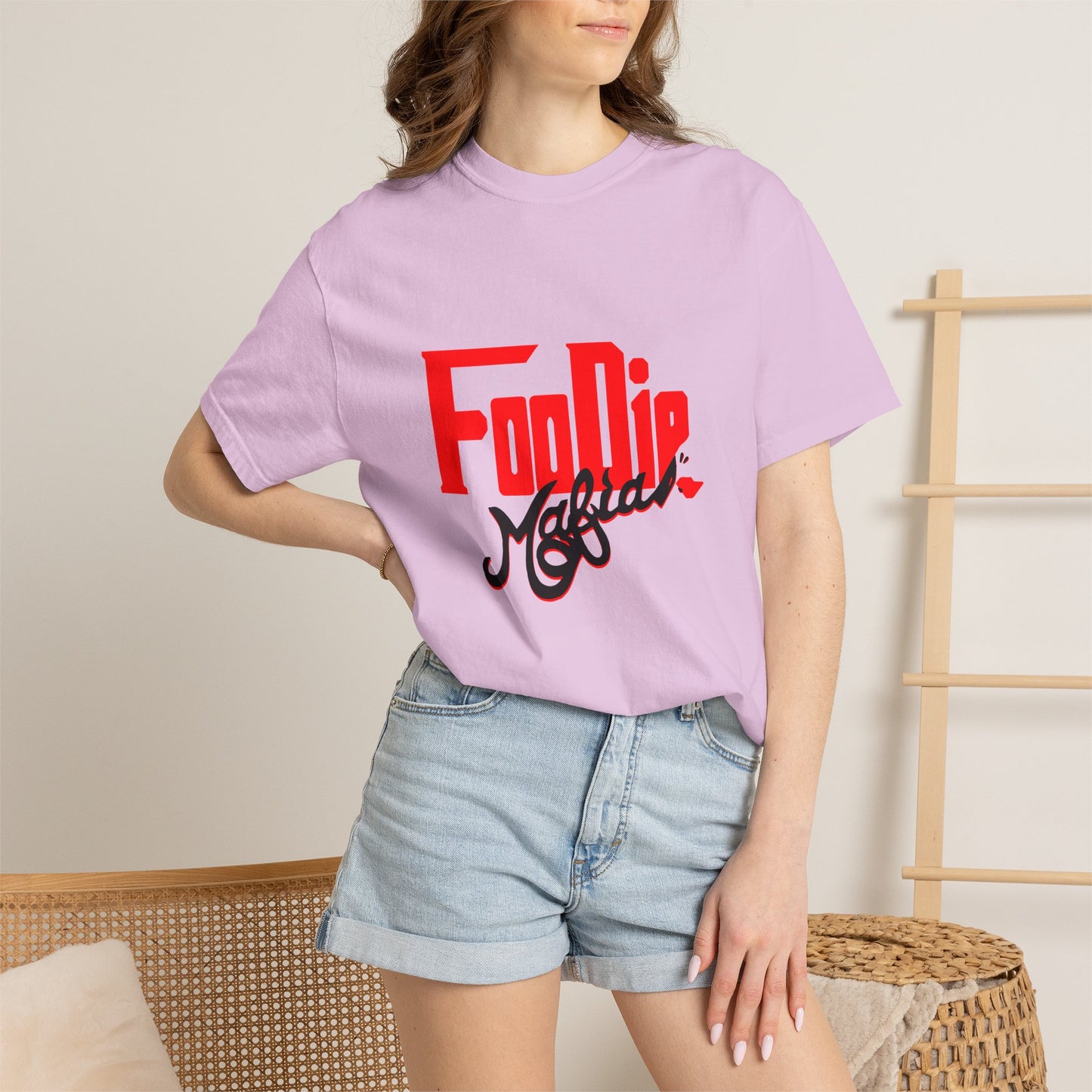 L.O.E.F Red Foodie Mafia Unisex Tee shirt (Black)
