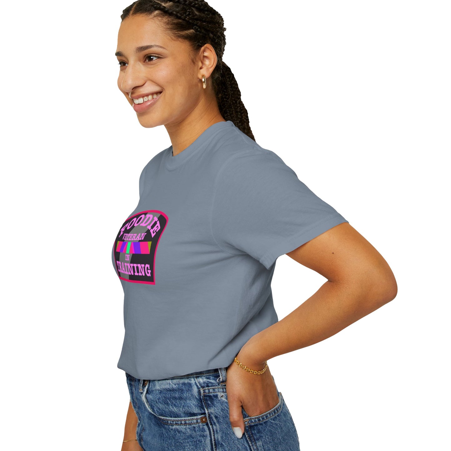 L.O.E.F Foodie Veteran IN TRAINING Unisex Tee Shirt (Pink)