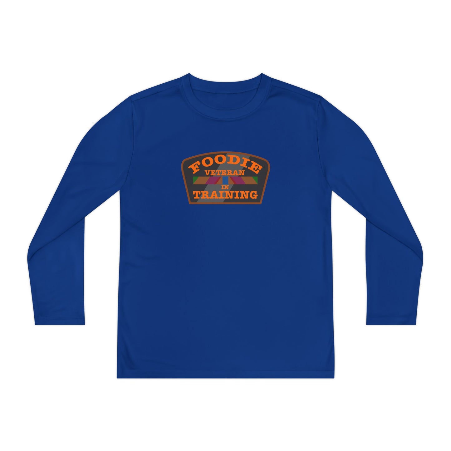 L.O.E.F Foodie Veteran In Training Youth Long Sleeve Tee (Orange)