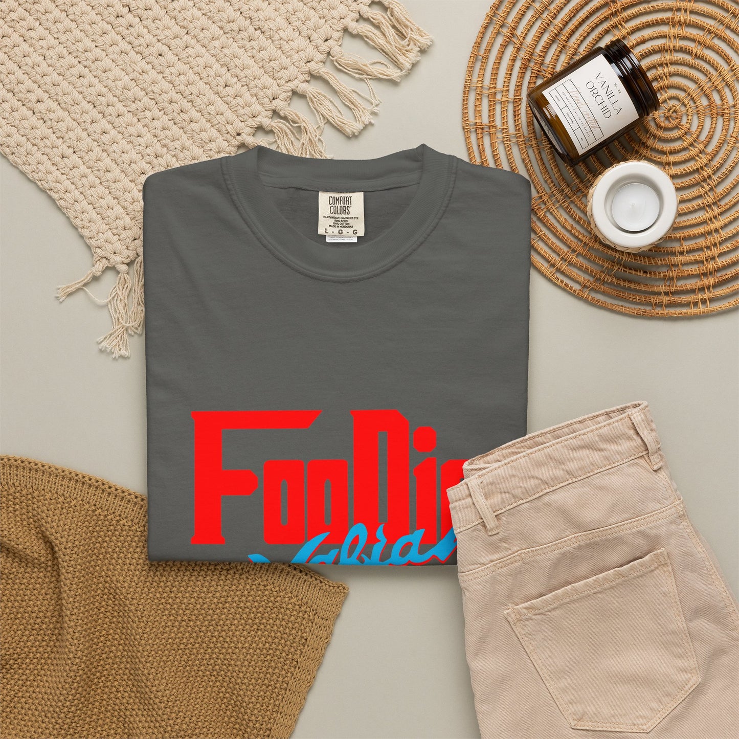 L.O.E.F Red Foodie Mafia Unisex Tee Shirt (Sky Blue)