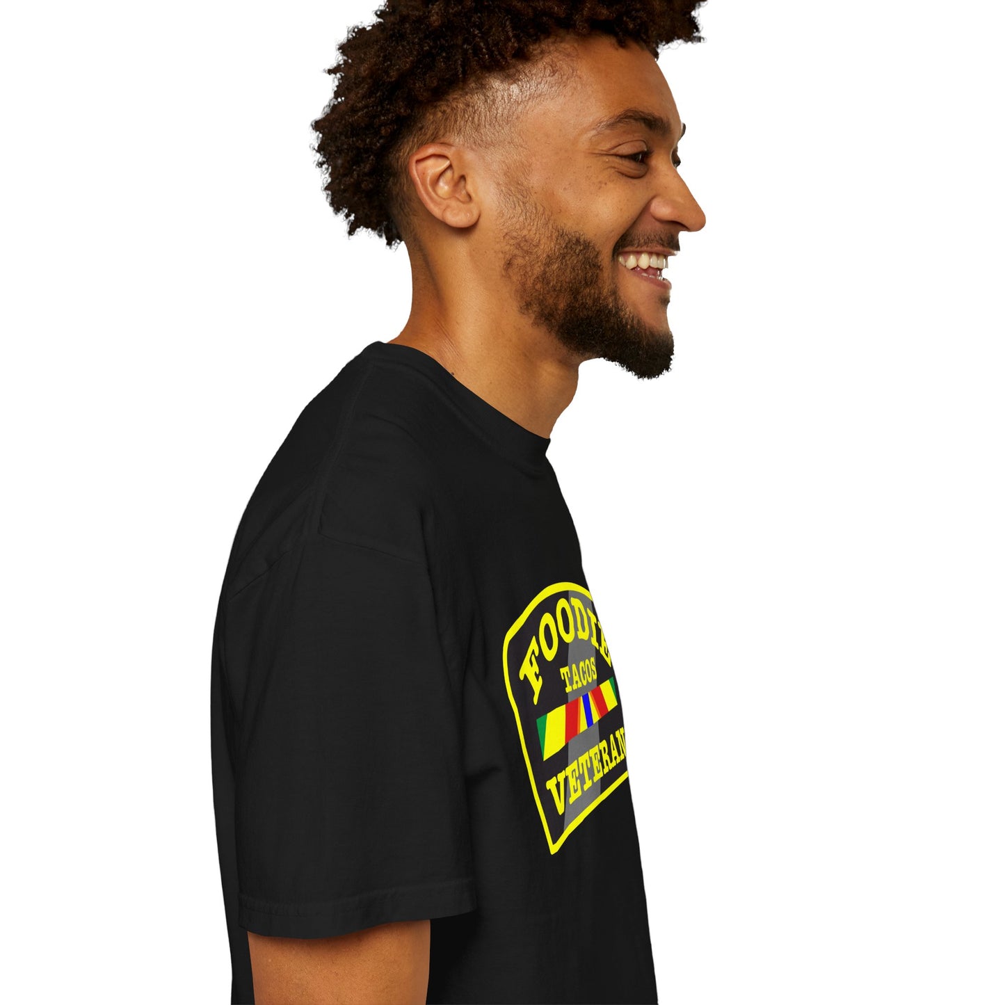 L.O.E.F Foodie Veteran TACOS Unisex Tee Shirt (Yellow)