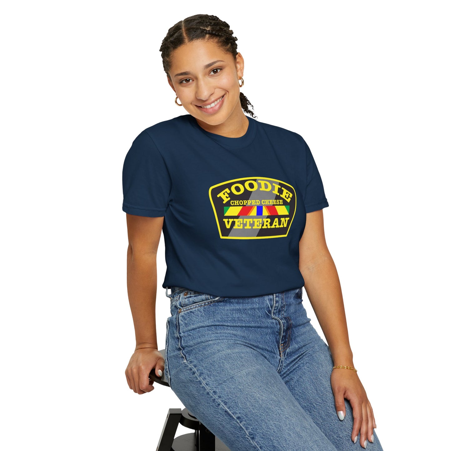 L.O.E.F Foodie Veteran Chopped Cheese Unisex Tee Shirt (Yellow)