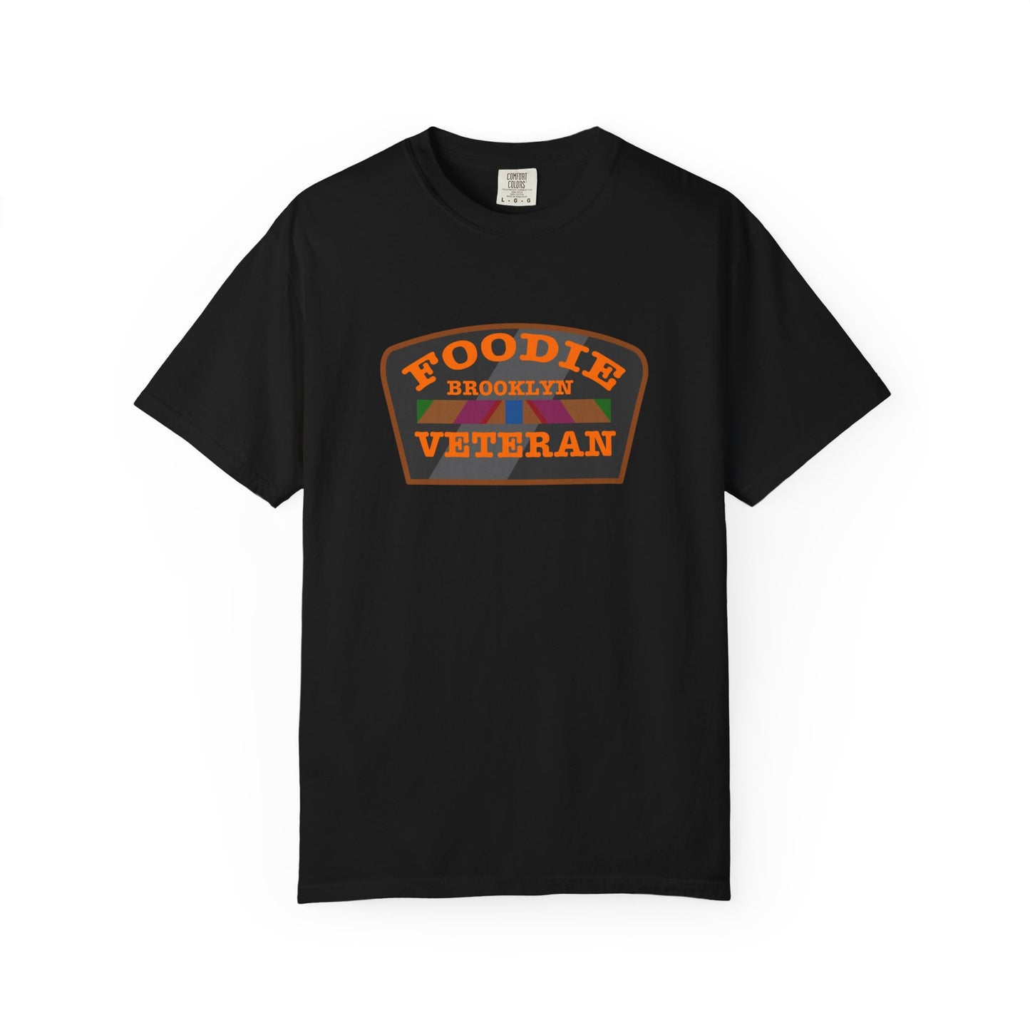 L.O.E.F Foodie Veteran BROOKLYN Unisex Tee Shirt (Orange)