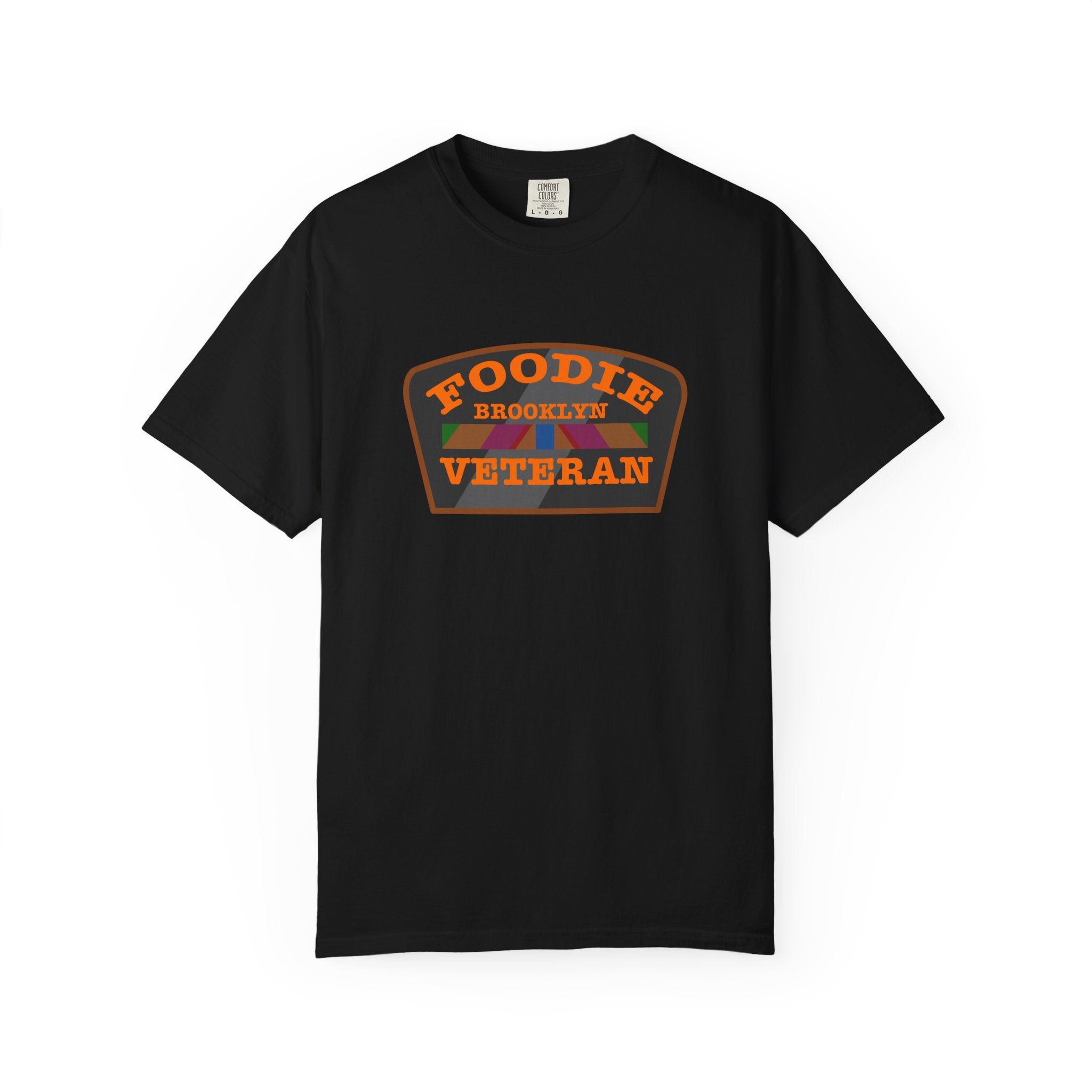 L.O.E.F Foodie Veteran BROOKLYN Unisex Tee Shirt (Orange)