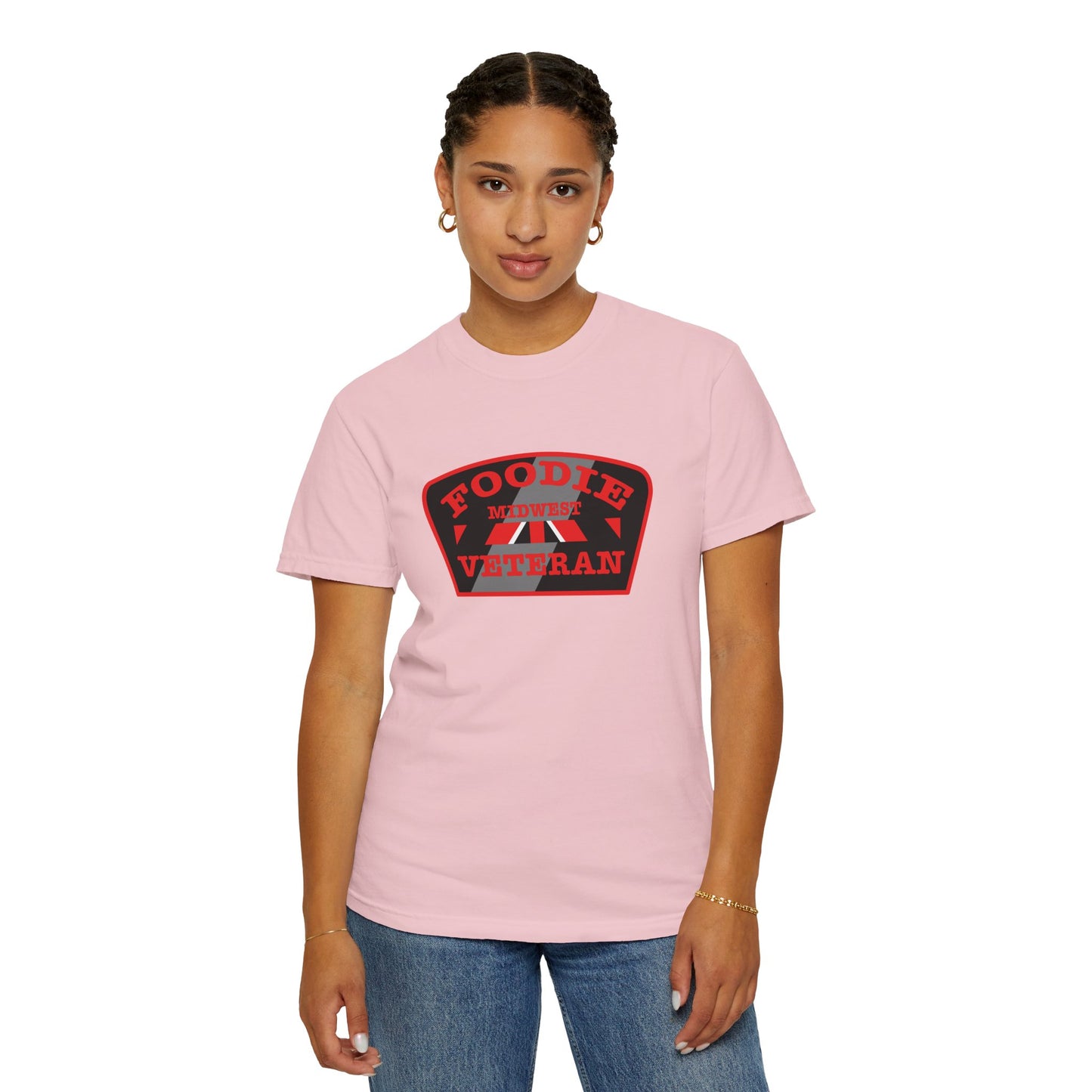 L.O.E.F Foodie Veteran MIDWEST Unisex Tee Shirt (Red)