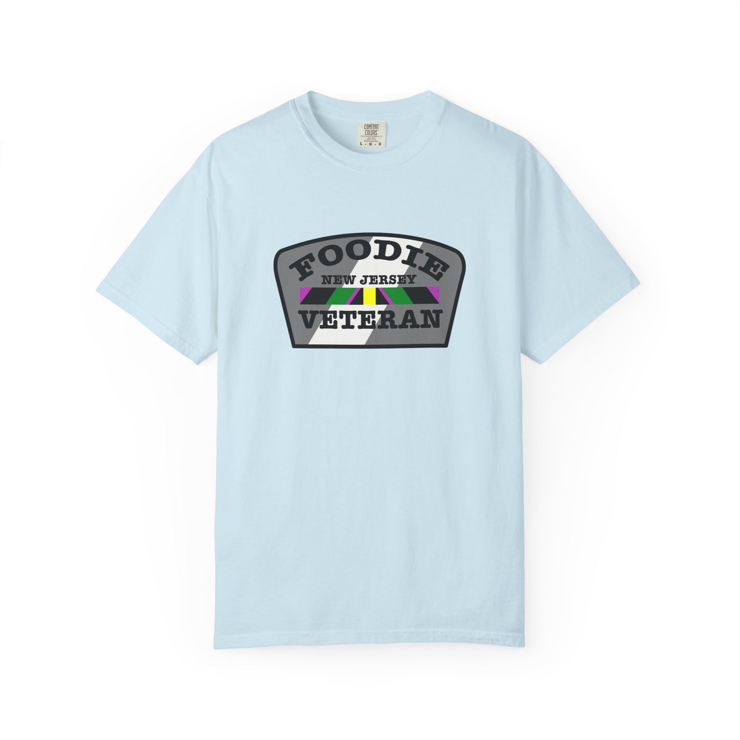 L.O.E.F Foodie Veteran New Jersey Unisex Tee Shirt (Gray)