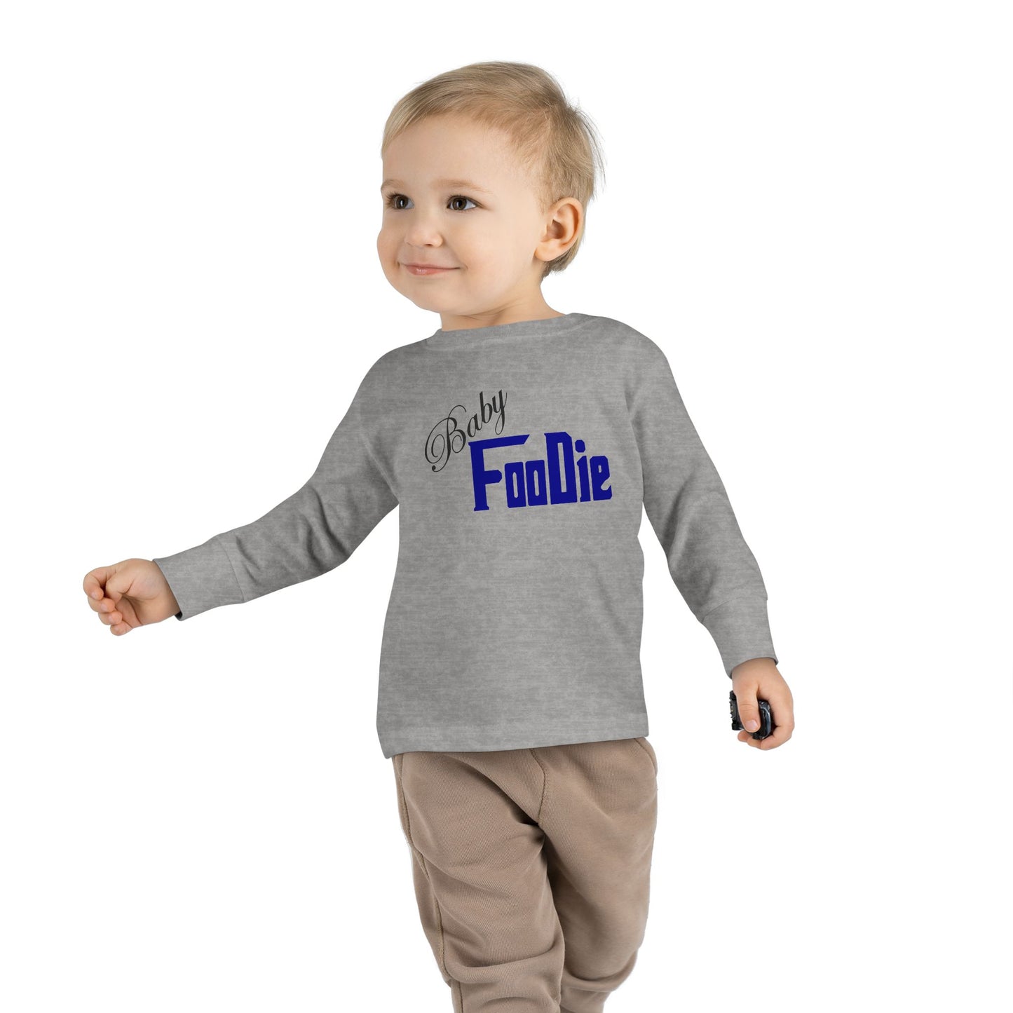 L.O.E.F Baby Foodie Toddler Long Sleeve Tee (Dark Blue)