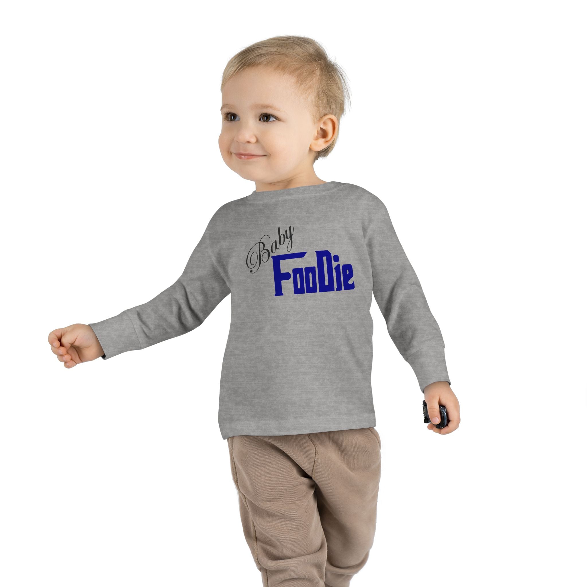 L.O.E.F Baby Foodie Toddler Long Sleeve Tee (Dark Blue)