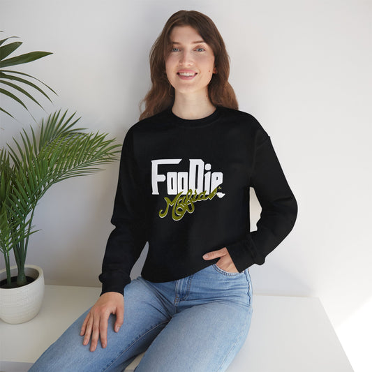 L.O.E.F White Foodie Mafia Unisex Sweatshirt (Olive)