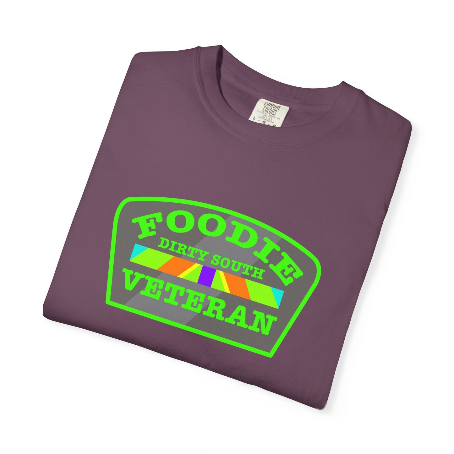 L.O.E.F Foodie Veteran DIRTY SOUTH Unisex Tee Shirt (Neon Green)