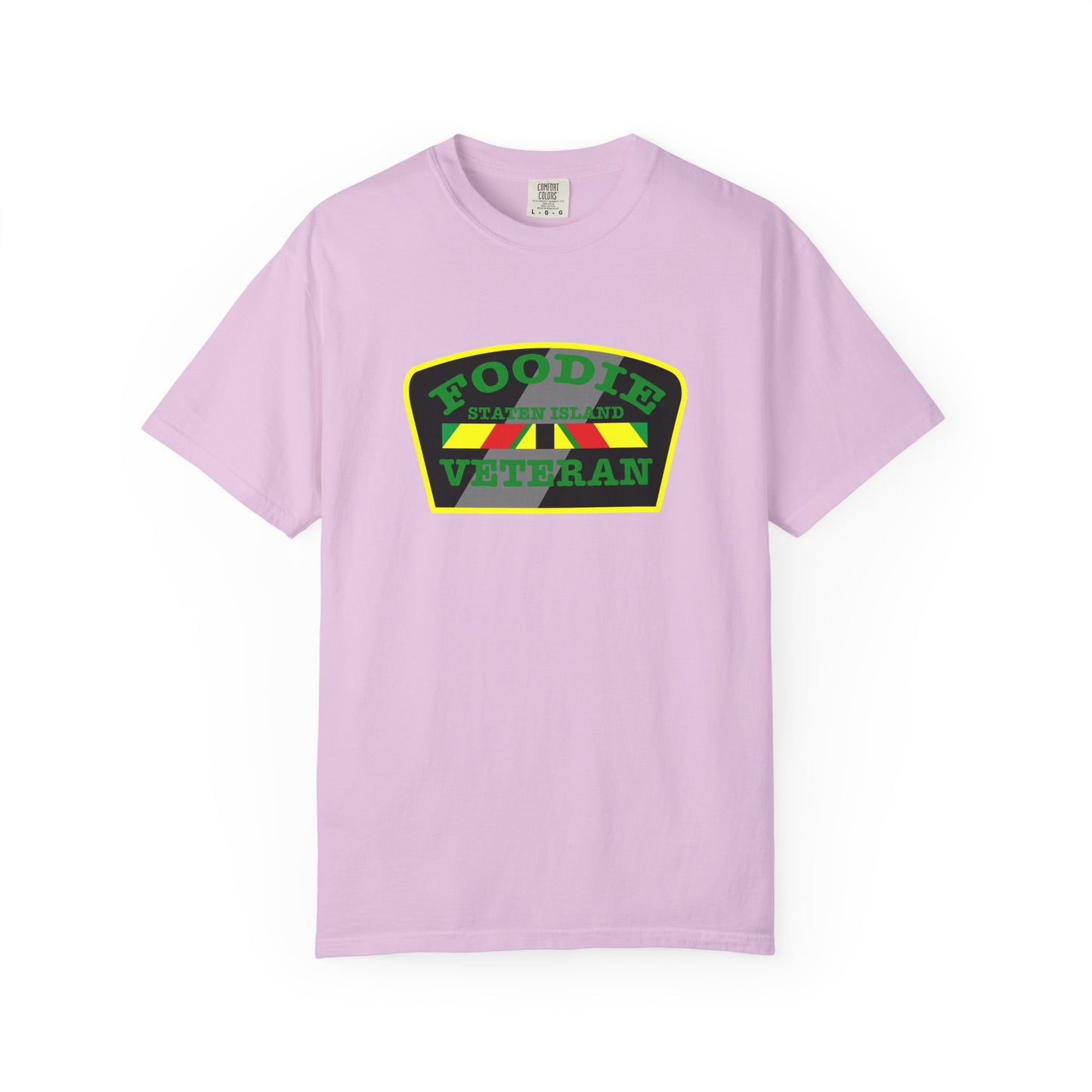 L.O.E.F Foodie Veteran STATEN ISLAND Unisex Tee Shirt (Green)