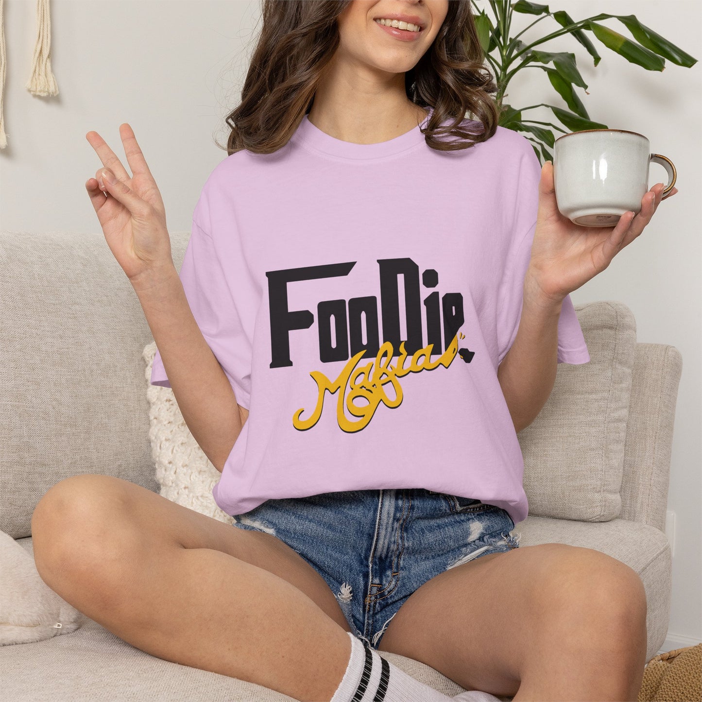 L.O.E.F Foodie Mafia Unisex Tee Shirt (Yellow)