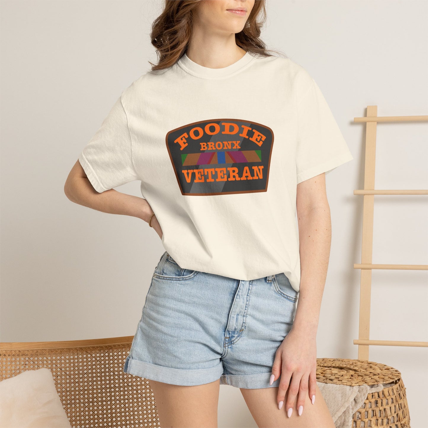 L.O.E.F Foodie Veteran Bronx Unisex Tee Shirt (Orange)
