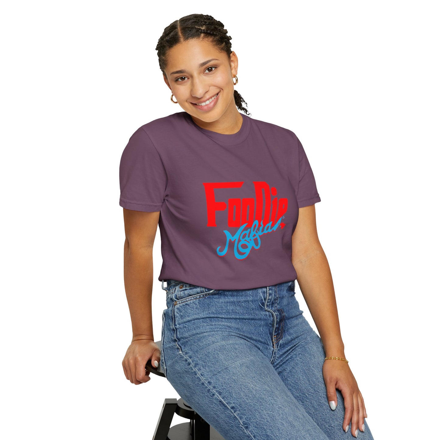 L.O.E.F Red Foodie Mafia Unisex Tee Shirt (Sky Blue)