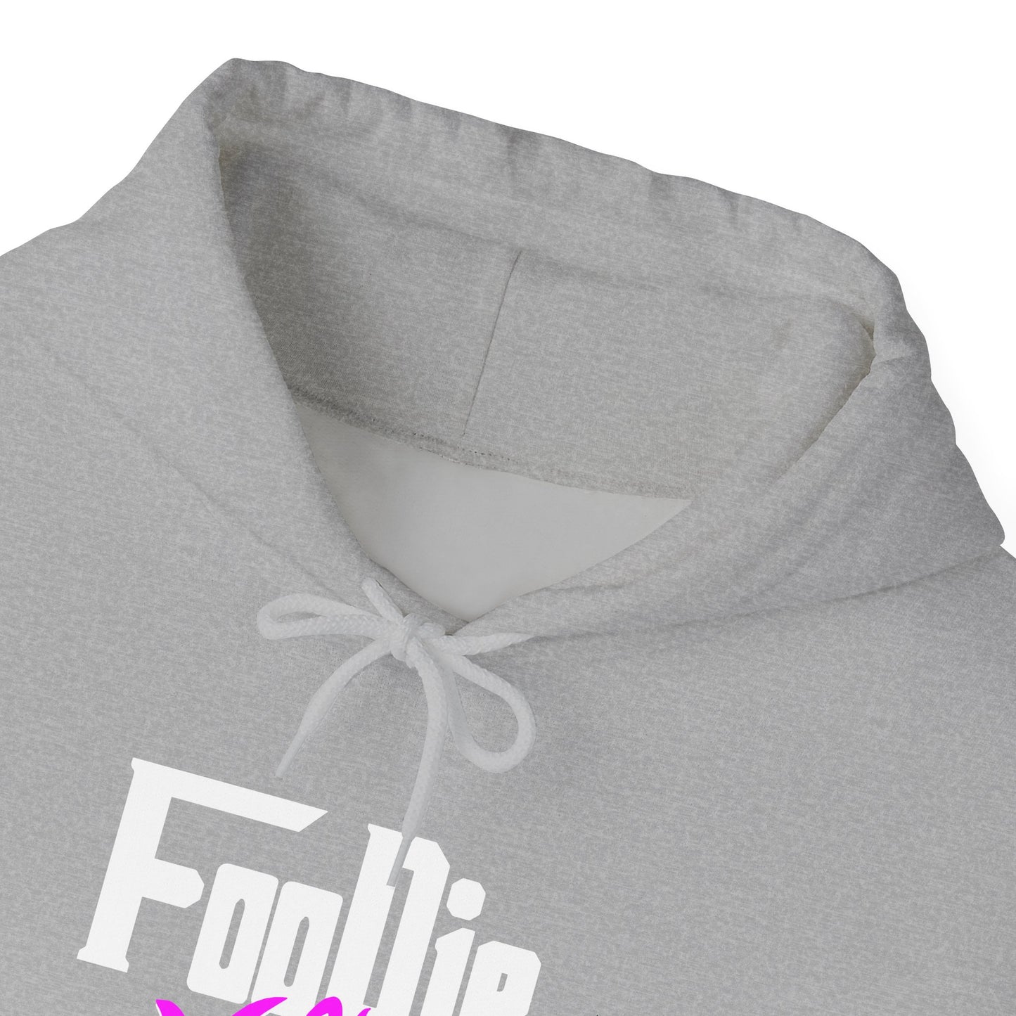 L.O.E.F White Foodie Mafia Unisex Hooded Sweatshirt (Fuchsia)