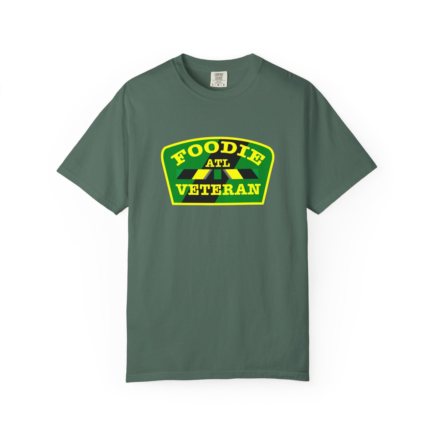 L.O.E.F Foodie Veteran ATL Unisex Tee Shirt (Yellow and Green)