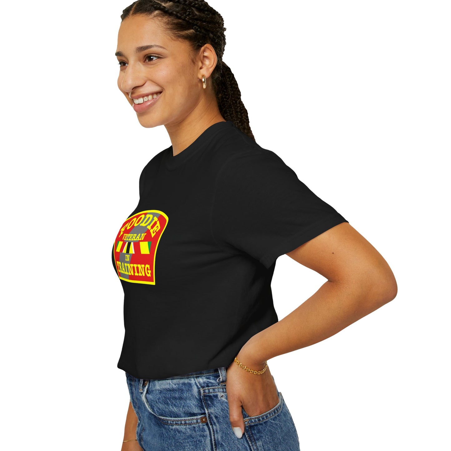 L.O.E.F Foodie Veteran IN TRAINING Unisex Tee Shirt (Yellow)